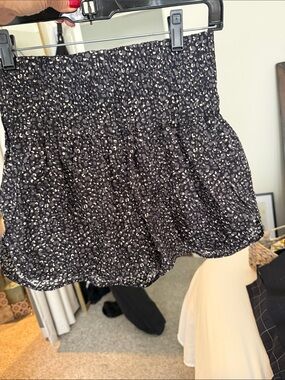 FP Movement by Free People Black Micro Floral Athletic Shorts